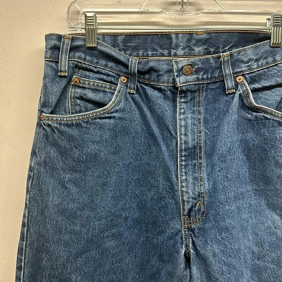 Levi's 505 Orange Tab Denim Blue Jeans Straight Leg Vintage Size 38 x 36" - Picture 3 of 8